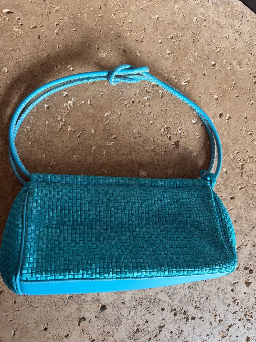 The Sak Bright Turquoise Woven Shoulder Bag